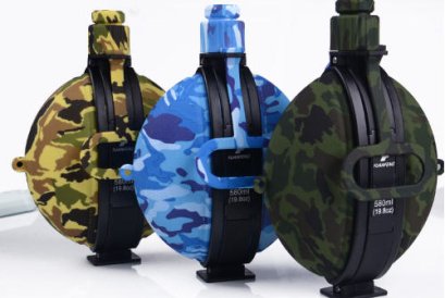 กระบอกน้ำพับได้พร้อมเข็มทิศ,กระบอกน้ำพับได้