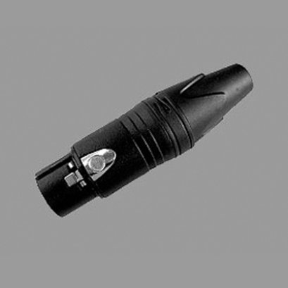 คอนเนคเตอร์ แจ๊ค XLR ตัวเมียชุบทอง 3 ขา ท้ายยาง สำหรับเข้าสาย LIDGE YM-001B