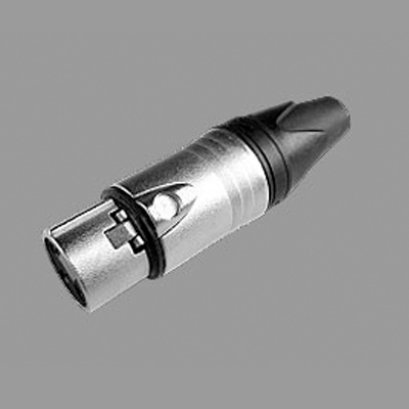 คอนเนคเตอร์ แจ๊ค XLR ตัวเมียชุบทอง 3 ขา ท้ายยาง สำหรับเข้าสาย LIDGE YM-001G