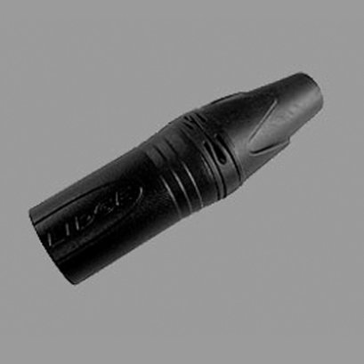 คอนเนคเตอร์ ปลั๊ก XLR ตัวผู้ชุบทอง 3 ขา ท้ายยาง สำหรับเข้าสาย LIDGE YM-002B