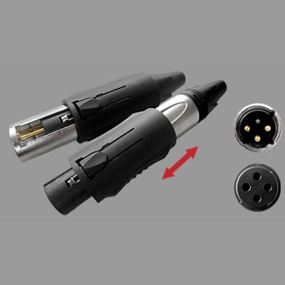 คอนเนคเตอร์ ปลั๊ก XLR ตัวผู้ + แจ๊ค XLR ตัวเมีย สำหรับเข้าสาย LIDGE YM-023D
