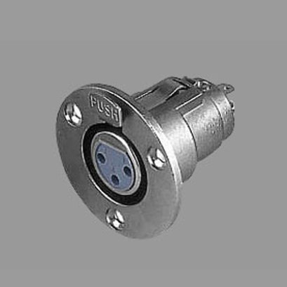 คอนเนคเตอร์ติดแท่น แจ๊ค XLR ตัวเมีย 3 ขา ตัวกลม สำหรับติดแท่น LIDGE YM-046