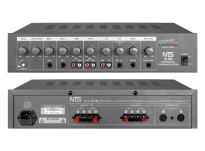 NTS AC-50A ชุดควบคุมและขยายเสียงไมค์ประชุมระบบอนาล็อค