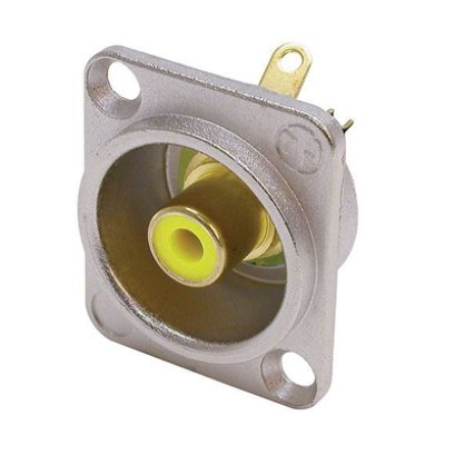 คอนเนคเตอร์ติดแท่น RCA ตัวเมียสีหลือง NEUTRIK NF2D-4