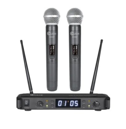 ไมโครโฟนไร้สายแบบคู่ CLEARSOUND CS-500  Dual Handheld Wireless Microphone
