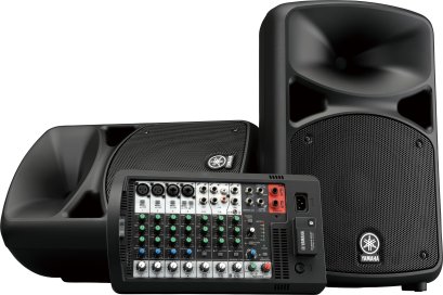 ชุดเครื่องเสียง ลำโพงพกพา YAMAHA STAGEPAS 400bt 400-watt, 8-channel powered mixer, 2 x 8" speakers, Bluetooth input