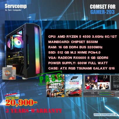 Computer Set (คอมประกอบ) Ryzen5 สำหรับงาน Graphic เล่นเกมส์ ในงบ สองหมื่น