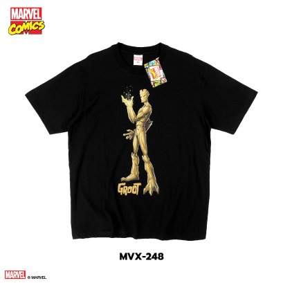 มาร์เวล GROOT เสื้อยืดลิขสิทธิ์แท้ คอกลม แขนสั้น (MVX-248)