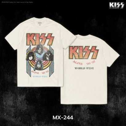 Kiss เสื้อยืดลิขสิทธิ์แท้ คอกลม แขนสั้น (MX-244)