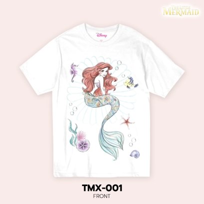 Power 7 Shop เสื้อยืดการ์ตูน The Little Mermaid ลิขสิทธ์แท้  DISNEY (TMX-001)