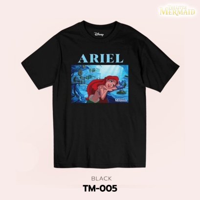 T Shirt The Little Mermaid (TM-001-ฺBLACK)