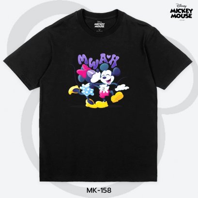Mickey Mouse เสื้อยืดลิขสิทธิ์ คอกลม แขนสั้น (MK-158)