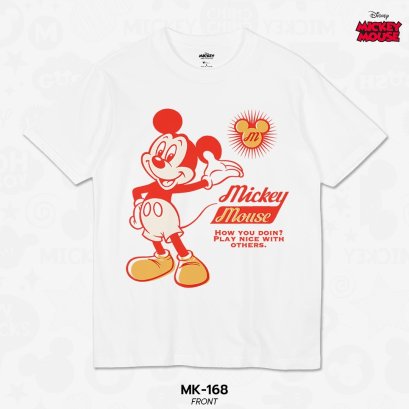 Power 7 Shop เสื้อยืดการ์ตูน มิกกี้เมาส์ ลิขสิทธ์แท้ DISNEY (MK-168)