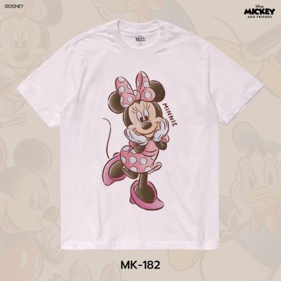 Mickey Mouse เสื้อยืดลิขสิทธิ์ คอกลม แขนสั้น (MK-182)