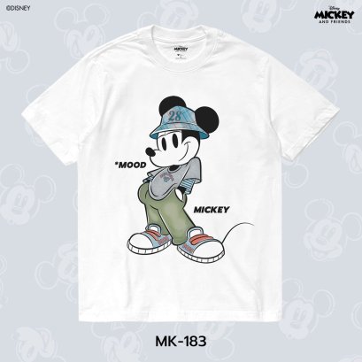 Mickey Mouse เสื้อยืดลิขสิทธิ์ คอกลม แขนสั้น (MK-183)