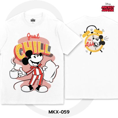 Mickey Mouse เสื้อยืดลิขสิทธิ์ คอกลม แขนสั้น (MKX-059)