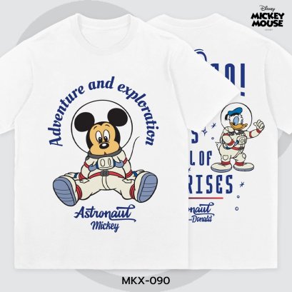 Mickey Mouse เสื้อยืดลิขสิทธิ์ คอกลม แขนสั้น (MKX-090)