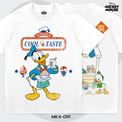 Mickey Mouse เสื้อยืดลิขสิทธิ์ คอกลม แขนสั้น (MKX-091)