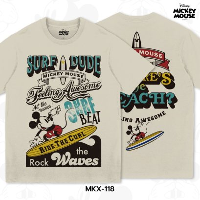 Mickey Mouse เสื้อยืดลาย มิกกี้เมาส์ ลิขสิทธิ์แท้ดิสนีย์ (MKX-118)