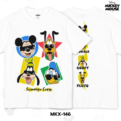 Mickey Mouse เสื้อยืดลาย มิกกี้เมาส์ ลิขสิทธิ์แท้ดิสนีย์ (MKX-146)