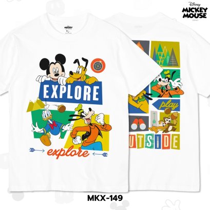 Mickey Mouse เสื้อยืดลาย มิกกี้เมาส์ ลิขสิทธิ์แท้ดิสนีย์ (MKX-149)