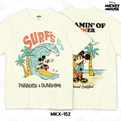 Mickey Mouse เสื้อยืดลาย มิกกี้เมาส์ ลิขสิทธิ์แท้ดิสนีย์ (MKX-152)