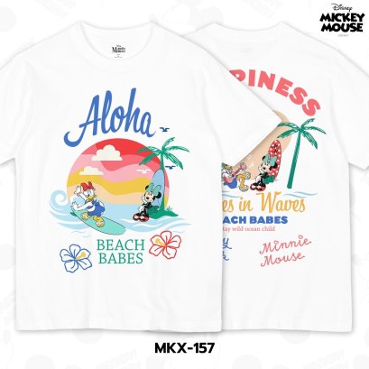 Mickey Mouse เสื้อยืดลาย มิกกี้เมาส์ ลิขสิทธิ์แท้ดิสนีย์ (MKX-157)