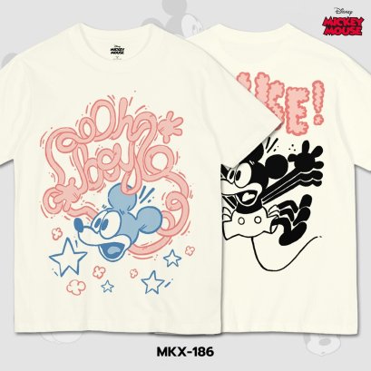 Mickey Mouse เสื้อยืดลาย มิกกี้เมาส์ ลิขสิทธิ์แท้ดิสนีย์ (MKX-186)