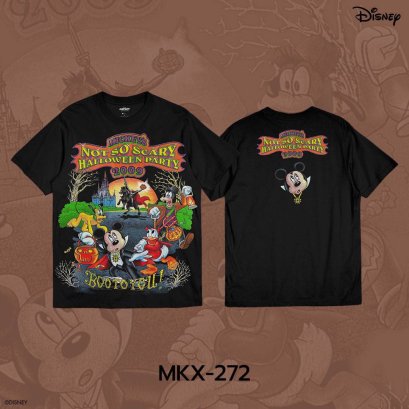Power 7 Shop เสื้อยืดการ์ตูน "Mickey's Not-So-Scary Halloween Party" ลิขสิทธ์แท้ DISNEY(MKX-272)