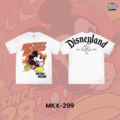 Power 7 Shop เสื้อยืดการ์ตูน "Mickey Mouse Disneyland"  ลิขสิทธ์แท้ DISNEY(MKX-299)
