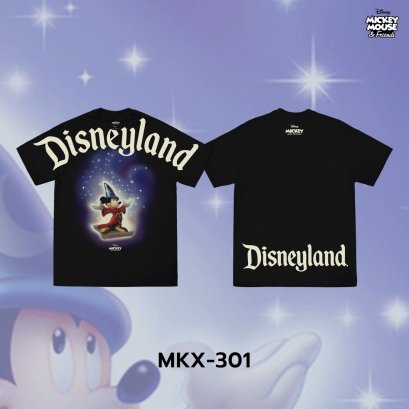 Power 7 Shop เสื้อยืดการ์ตูน "Mickey Mouse Disneyland"  ลิขสิทธ์แท้ DISNEY(MKX-301)