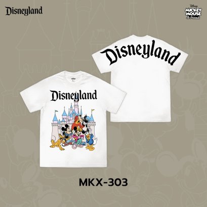 Power 7 Shop เสื้อยืดการ์ตูน "Mickey Mouse Disneyland"  ลิขสิทธ์แท้ DISNEY(MKX-303)