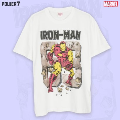 มาร์เวล ไอรอนแมน เสื้อยืดลิขสิทธิ์แท้ คอกลม แขนสั้น (MVX-032)