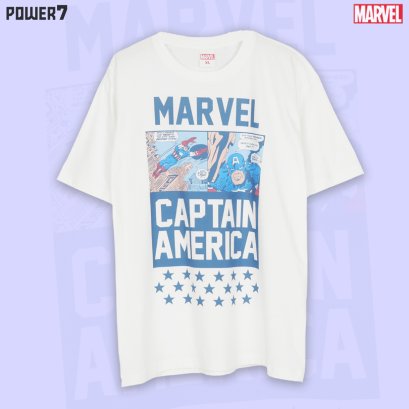 มาร์เวล กัปตันอเมริกา เสื้อยืดลิขสิทธิ์แท้ คอกลม แขนสั้น (MVX-036)
