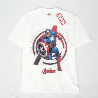 มาร์เวล กัปตันอเมริกา เสื้อยืดลิขสิทธิ์แท้ คอกลม แขนสั้น (MVX-197)