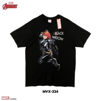 มาร์เวล แบล็ค วิโดว์ เสื้อยืดลิขสิทธิ์แท้ คอกลม แขนสั้น (MVX-224)