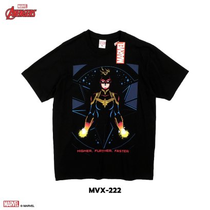 มาร์เวล กัปตันมาร์เวล เสื้อยืดลิขสิทธิ์แท้ คอกลม แขนสั้น (MVX-222)