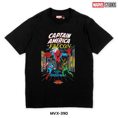 Power 7 Shop เสื้อยืดการ์ตูน มาร์เวล  ลิขสิทธ์แท้ MARVEL COMICS  T-SHIRTS (MVX-390)