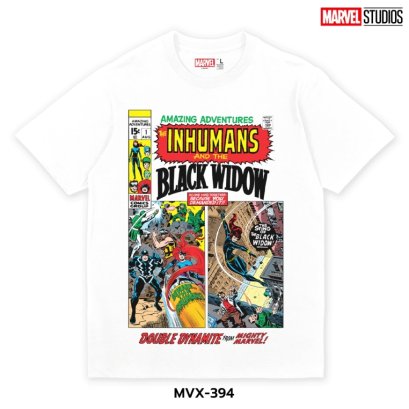 Power 7 Shop เสื้อยืดการ์ตูน มาร์เวล  ลิขสิทธ์แท้ MARVEL COMICS  T-SHIRTS (MVX-394)
