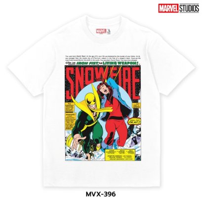 Power 7 Shop เสื้อยืดการ์ตูน มาร์เวล  ลิขสิทธ์แท้ MARVEL COMICS  T-SHIRTS (MVX-396)