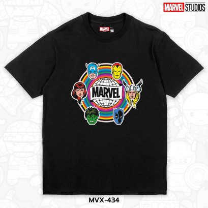 Power 7 Shop เสื้อยืดการ์ตูน มาร์เวล  ลิขสิทธ์แท้ MARVEL COMICS  T-SHIRTS (MVX-434)