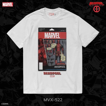 Power 7 Shop เสื้อยืดการ์ตูน Deadpool ลิขสิทธ์แท้ MARVEL COMICS  T-SHIRTS (MVX-522)