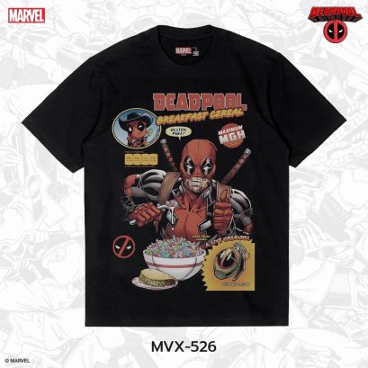 Power 7 Shop เสื้อยืดการ์ตูน Deadpool ลิขสิทธ์แท้ MARVEL COMICS  T-SHIRTS (MVX-526)