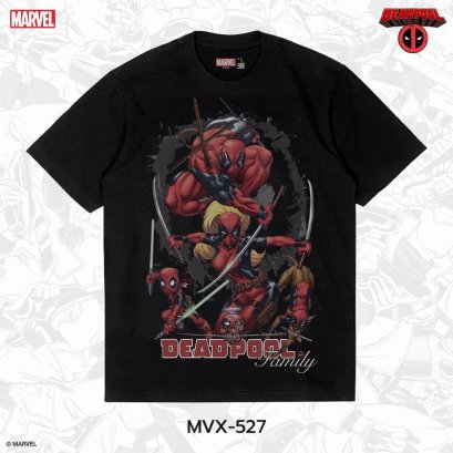 Power 7 Shop เสื้อยืดการ์ตูน Deadpool ลิขสิทธ์แท้ MARVEL COMICS  T-SHIRTS (MVX-527)