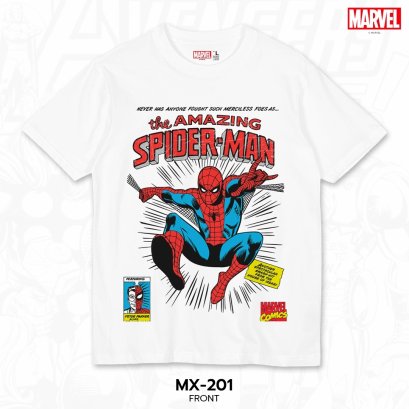 Power 7 Shop เสื้อยืดการ์ตูน มาร์เวล  ลิขสิทธ์แท้ MARVEL COMICS  T-SHIRTS (MX-201)