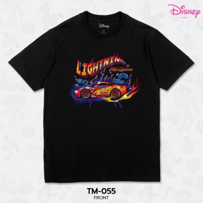 Power 7 Shop เสื้อยืดการ์ตูน Cars ลาย &quot;Lightning McQueen&quot; ลิขสิทธิ์แท้ DISNEY (TM-055)