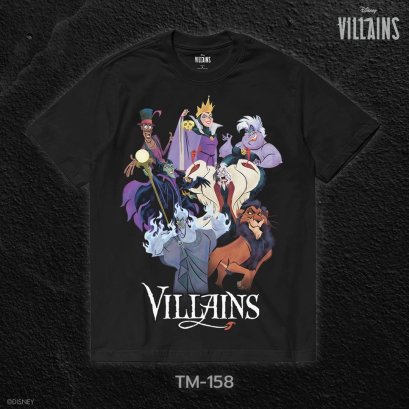 Power 7 Shop เสื้อยืดการ์ตูน &quot;VILLAINS&quot;  ลิขสิทธ์แท้ DISNEY  (TM-158)