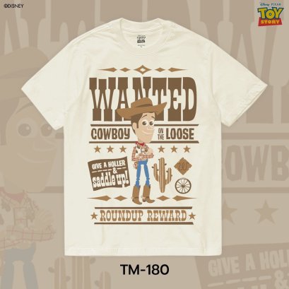 Power 7 Shop เสื้อยืดการ์ตูน &quot;Woody&quot; ลิขสิทธิ์แท้ DISNEY (TM-180)