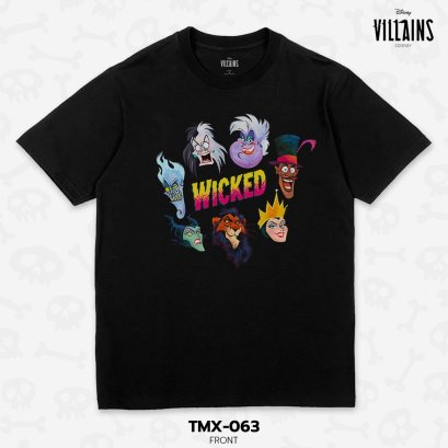 Villains เสื้อยืดการ์ตูน ลาย &quot;รวมเหล่าตัวร้าย&quot; ดิสนีย์ คอลเลคชั่น &quot;Disney Villains&quot;  (TMX-063)