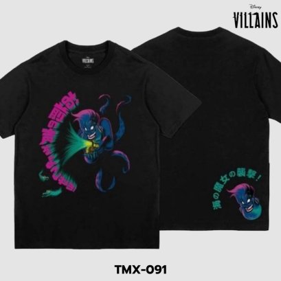 Power 7 Shop เสื้อยืดการ์ตูน ลาย &quot;Ursula&quot; คอลเลคชั่น &quot;Disney Villains&quot; ลิขสิทธิ์แท้ DISNEY (TMX-091)